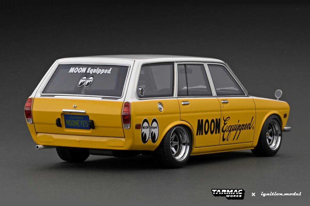 Datsun Bluebird 510 Wagon Yellow White 1 18 Scale
