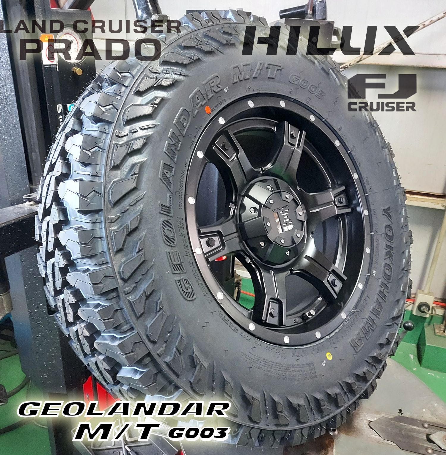 プラド ハイラックス サーフ FJクルーザー H3 17インチ LEXXEL OutLaw アウトロー ヨコハマ ジオランダー MT G003 265/70R17  285/70R17 マッドタイヤ レクセル タイヤホイールセット - メルカリ