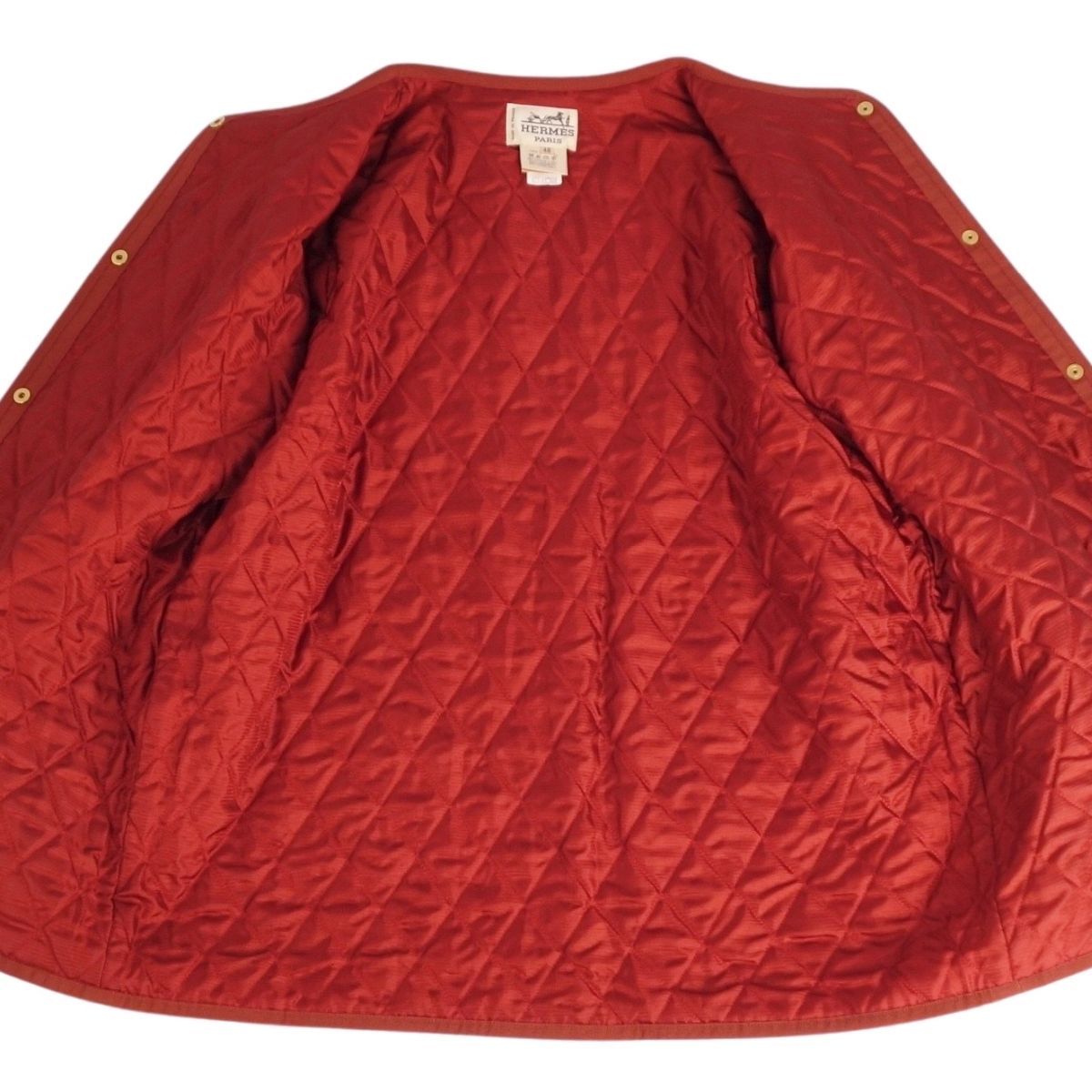 Vintage エルメス HERMES ジャケット キルティング 中綿入り セリ 
