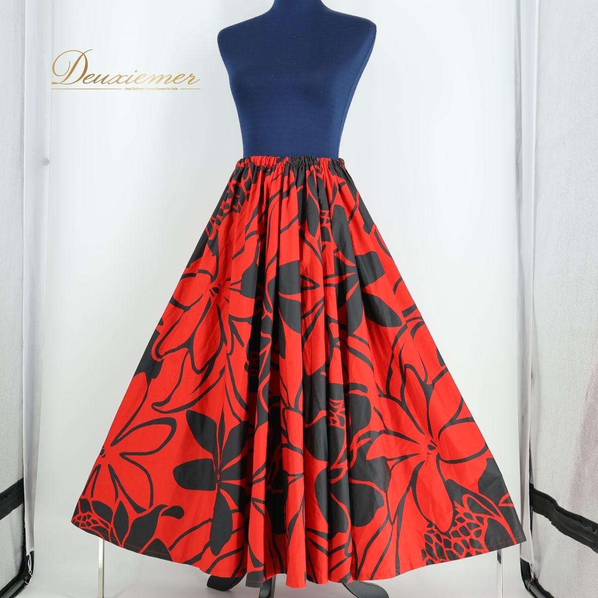 日本製 フラダンス衣装】ワインレッド ALOHA STANDARDS ドレス日本製