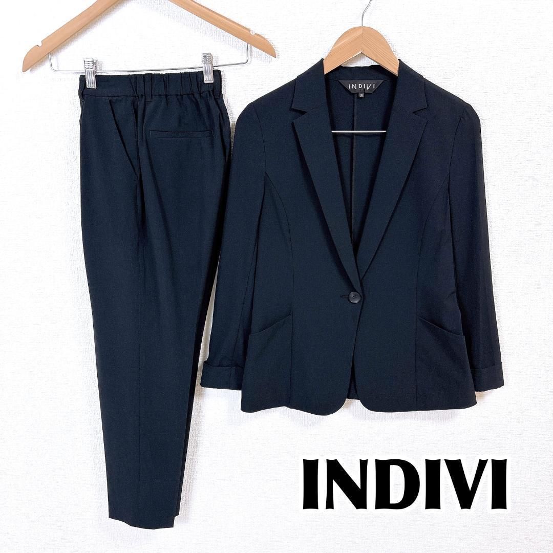インディヴィ セットアップ ウエストゴム ジャケット38 パンツ36