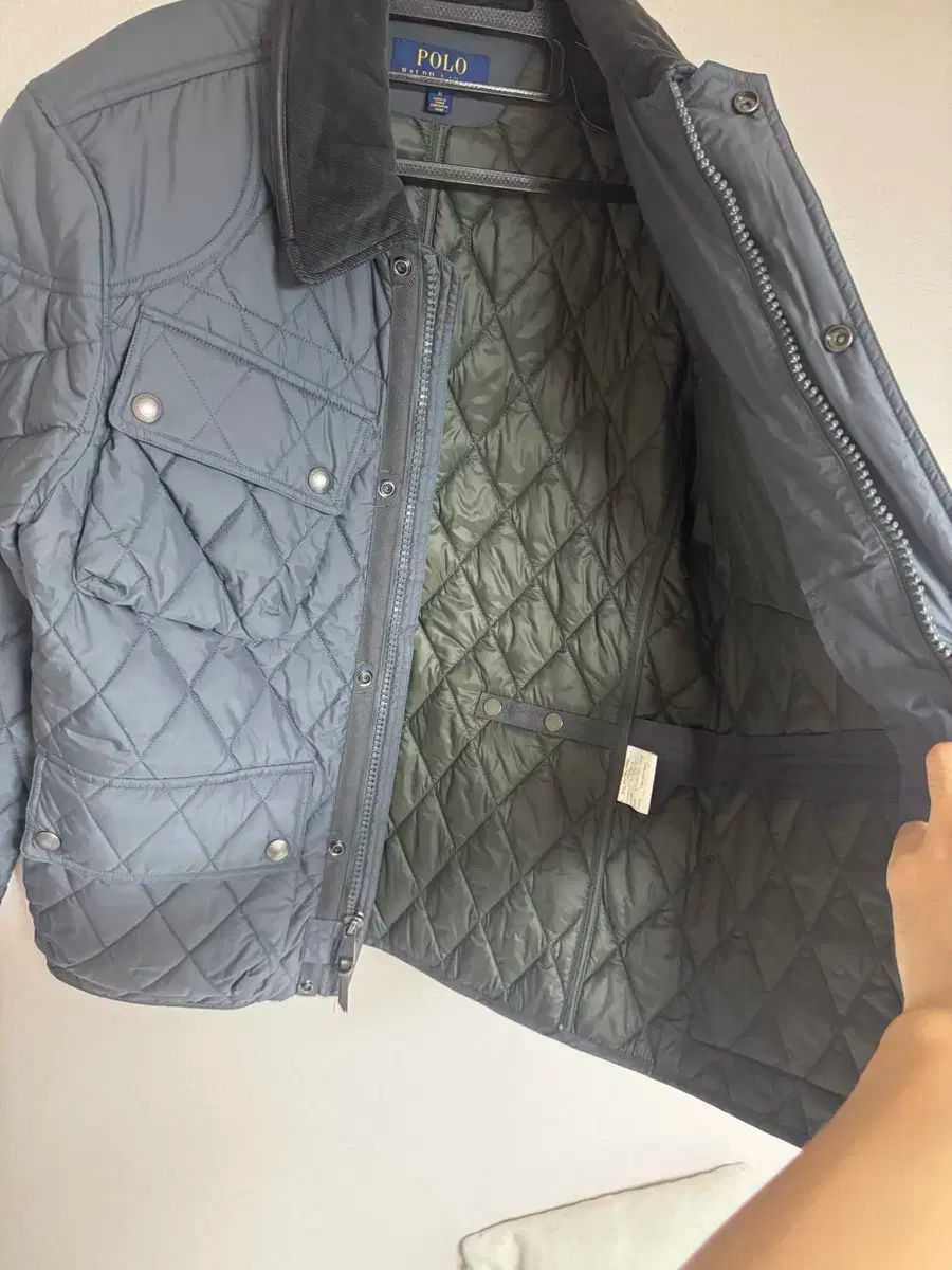 ポロ Ralph Lauren ラルフローレン バイカー キルティング ジャケット ネイビー