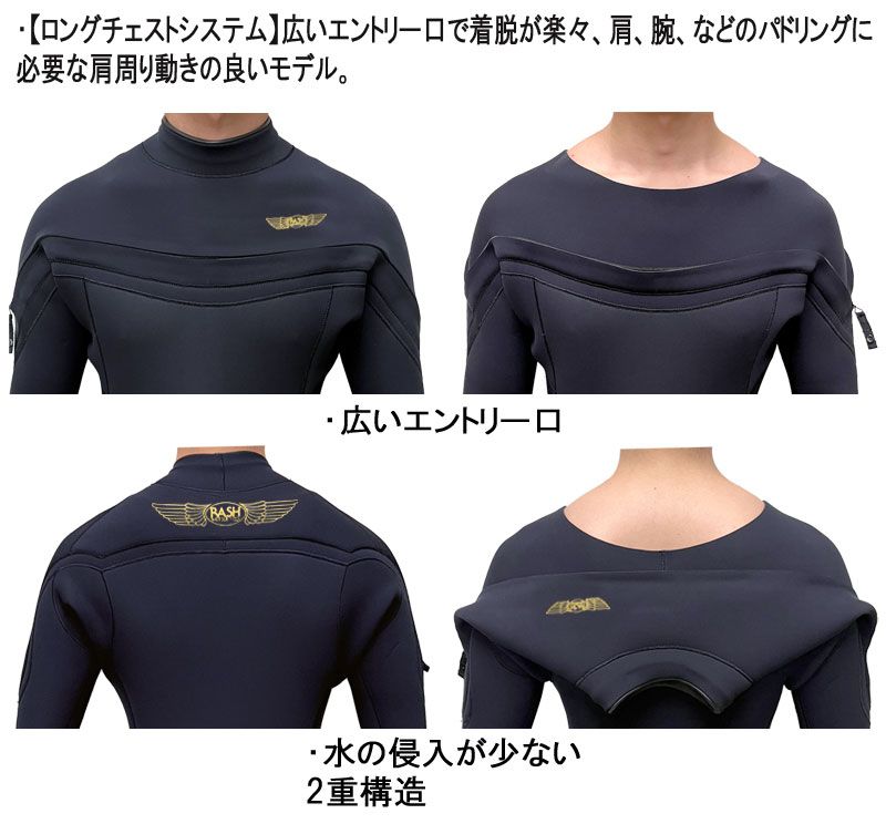 2025 RASH DZ LONG CHEST ZIP TYPE FULL SUIT / ラッシュ ロング