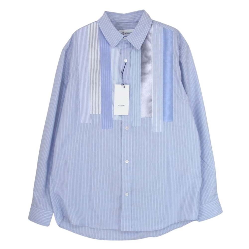 KUON ストライプ シャツ KUON（クオン） ストライプパッチワーク