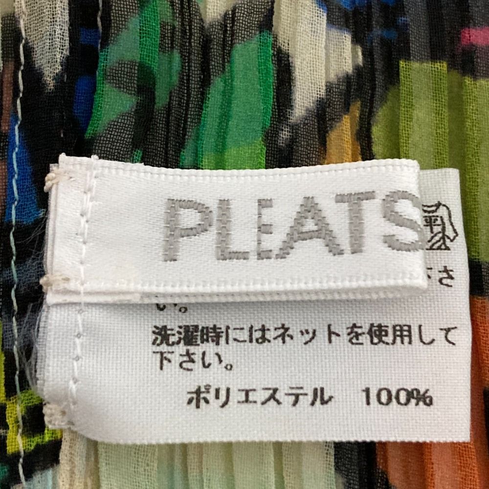 プリーツプリーズ　タイダイ　総柄　ストール　スカーフ　マルチカラー 美品 PLEATS PLEASE ISSEY MIYAKE プリーツプリーズ イッセイ