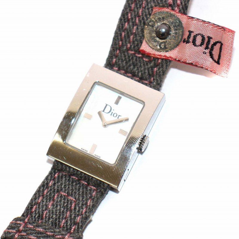 ディオール D78-109 レディース クォーツ 腕時計 シェル文字 稼働 美品 Christian Dior クリスチャンディオール レディース腕時計