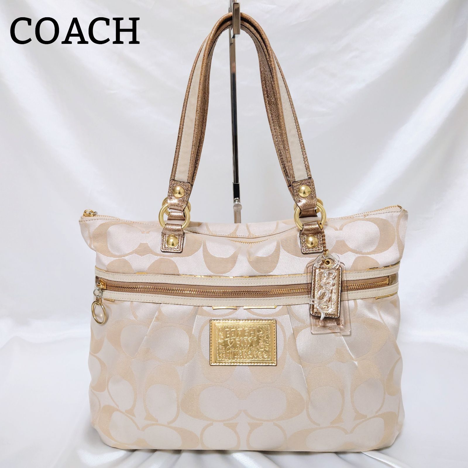 COACH コーチ トートバッグ ハンドバッグ ポピー シグネチャー 15316 
