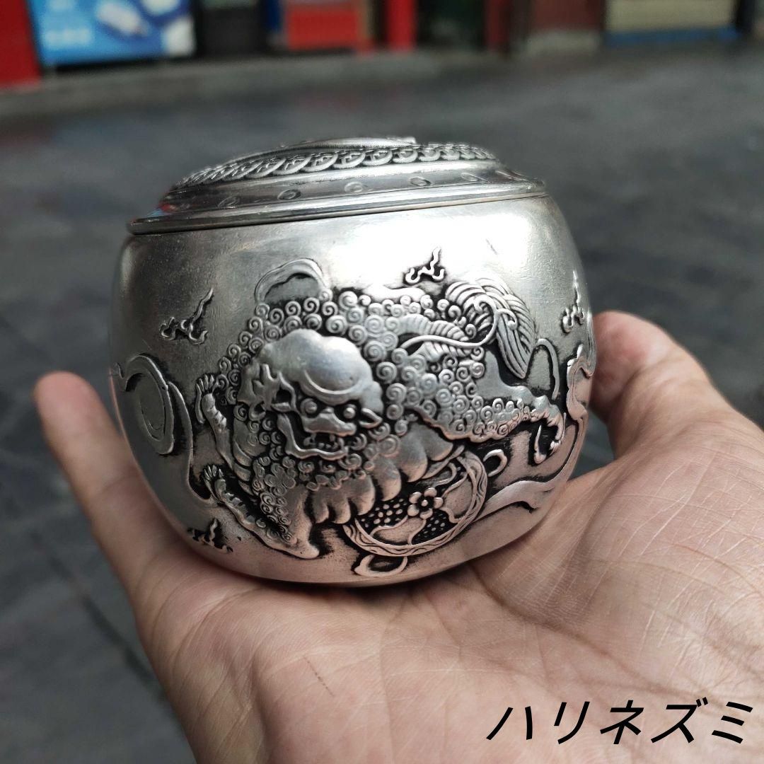 銅器 茶筒 招財進宝獅子茶筒 茶道置物 装飾品 工芸品 銅器 茶筒 招財進宝獅子茶筒 茶道置物 装飾品 工芸品