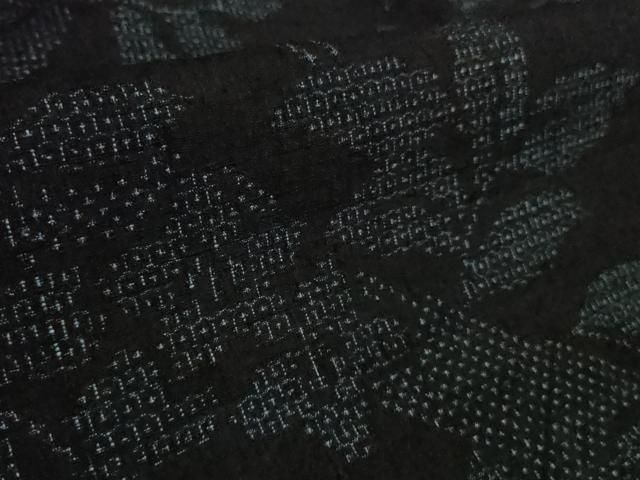 平和屋着物□極上 本場結城紬 重要無形文化 奥順謹製 80亀甲 草花文