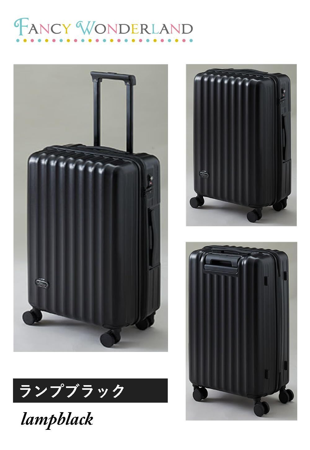 最大63%OFFクーポン 軽量Sサイズ 静音8輪 キャリーバッグ スーツケース キャリーケース 黒