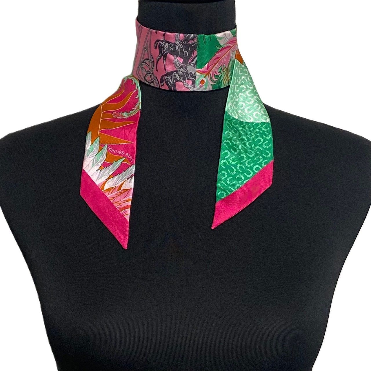 2409 HERMES エルメス ツイリー スカーフ 馬と不死鳥 美品 - メルカリ