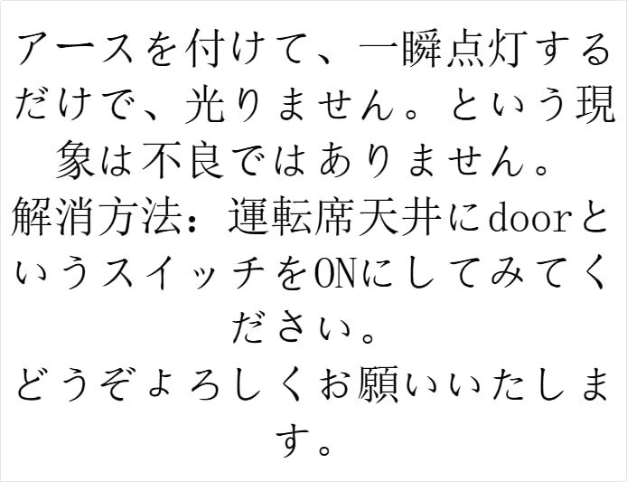 増設ラゲッジランプ 高輝度
