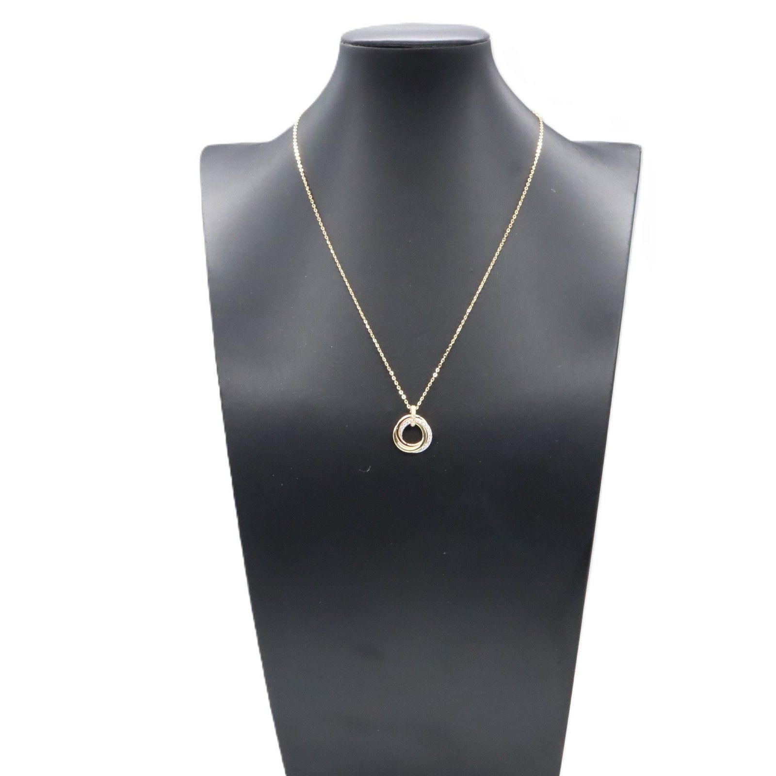 カルティエ CARTIER ネックレス トリニティネックレス ダイヤ 首回38 