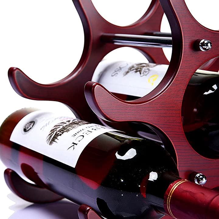 2021年製 Anberotta 木製 ワインラック ホルダー シャンパン ボトル ウッド 収納 ケース スタンド インテリア W32( 6本収納)  ワイン