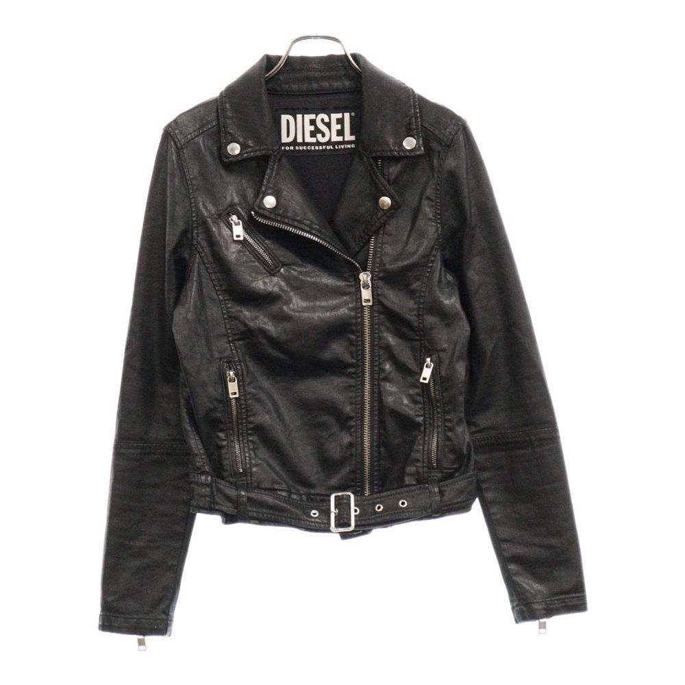 DIESEL ダブル ライダース ジャケット レディース DIESEL (ディーゼル) コットン ダブルライダースジャケット