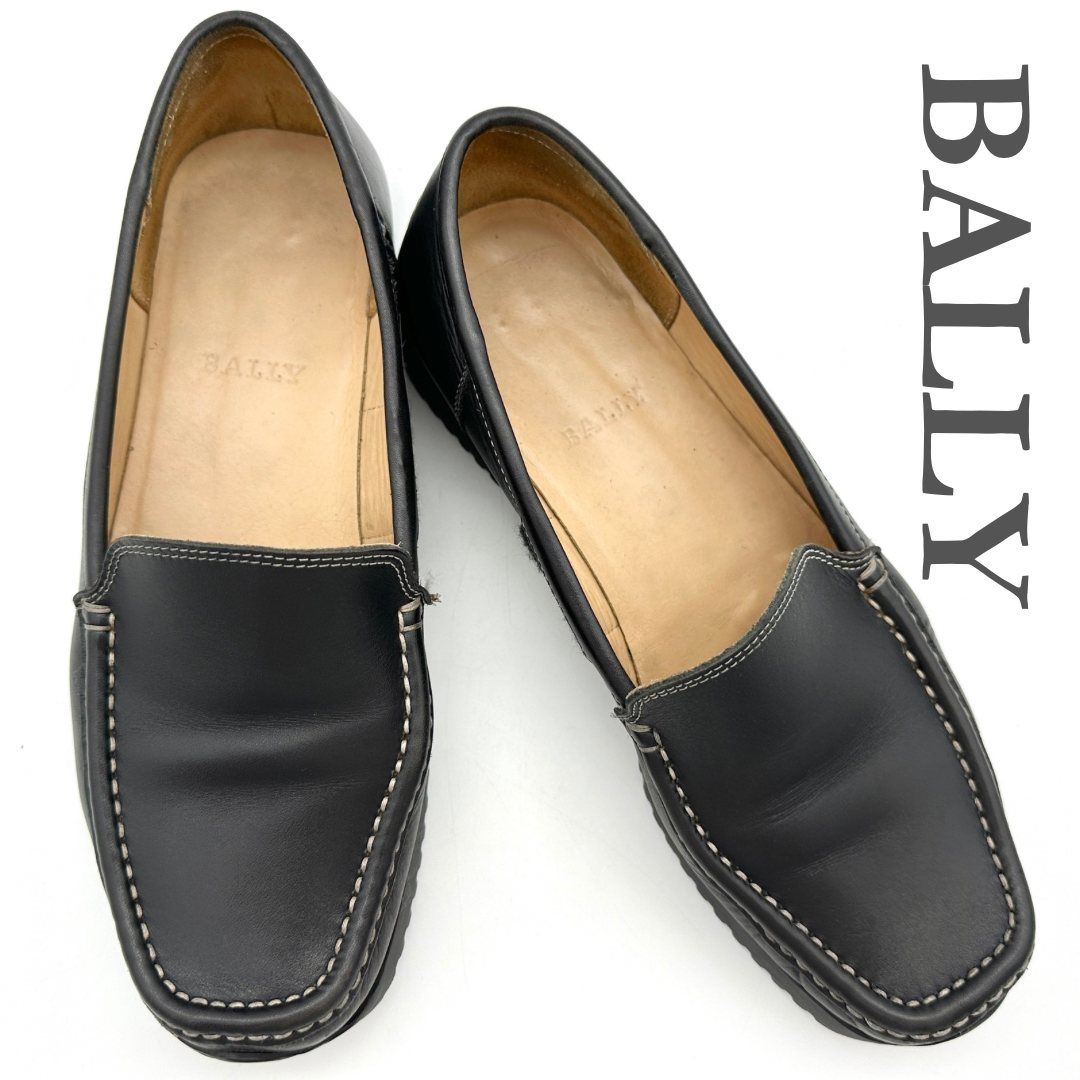 BALLY ドライビングシューズ ローファー 本革 トレスポライン