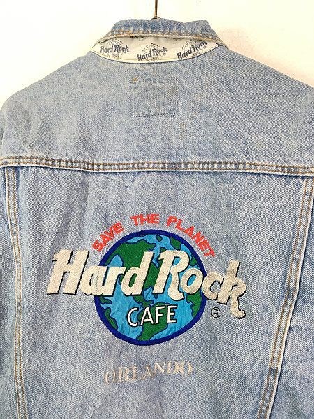 古着 90s Hard Rock Cafe 「ORLANDO」 ハードロック デニム ジャケット 