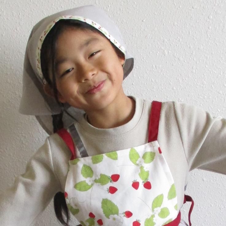 エプロン 子供用 幼児 小学生 中学生 高校生 おしゃれ 大人 リネン ドレス 苺 ストロベリー いちご CARILOBEACH_COM