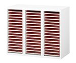 2営業日で発送 アズワン ユニットカルテ整理棚 900×400×750mm 3列16段 RW4-KT48 1個