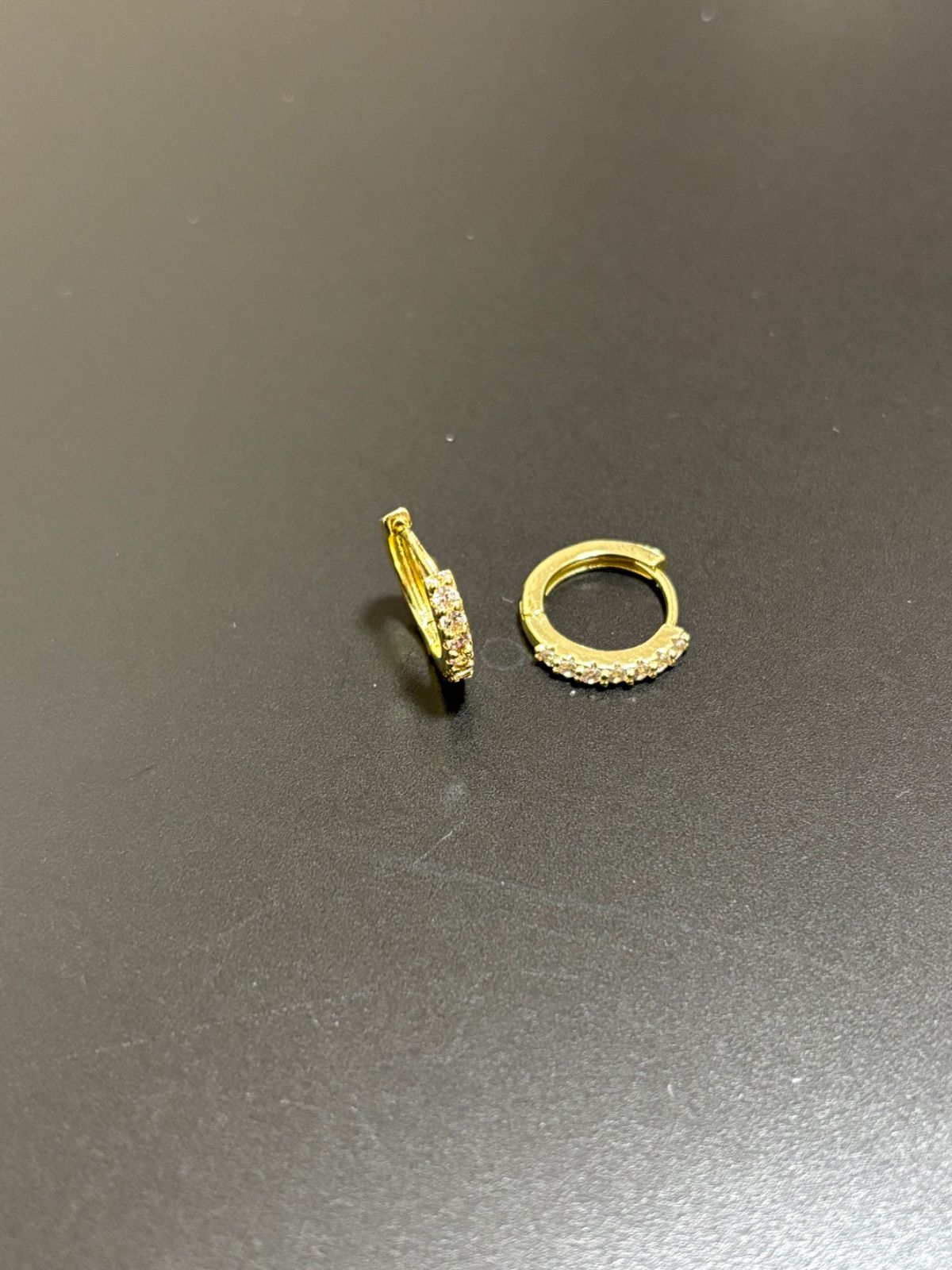 0013_金メッキ 12mm_ファッショナブルな金銀小物 ジルコニア微細埋め込み 軽ラグジュアリーピアス 気質高級感 シンプルモダンなイヤーカフ 金メッキ 金属アレルギー対応 thumbnail 3