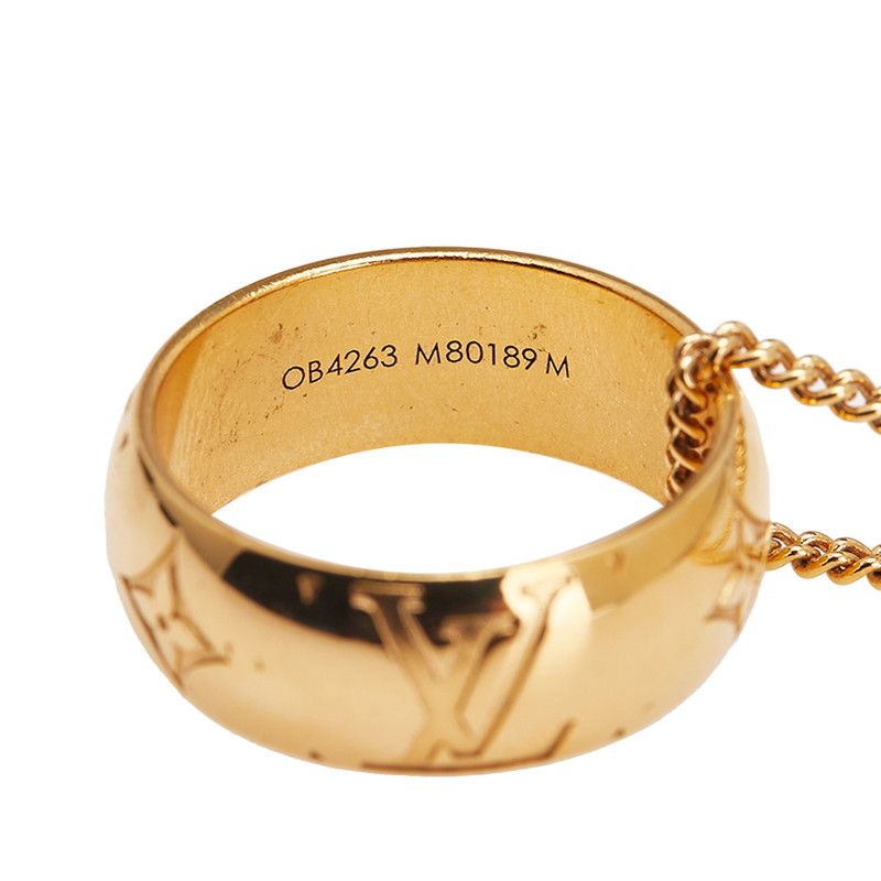 LOUIS VUITTON リングネックレ M80189 指輪 LOUIS VUITTON リングネックレス モノグラム GP M80189 : JJ