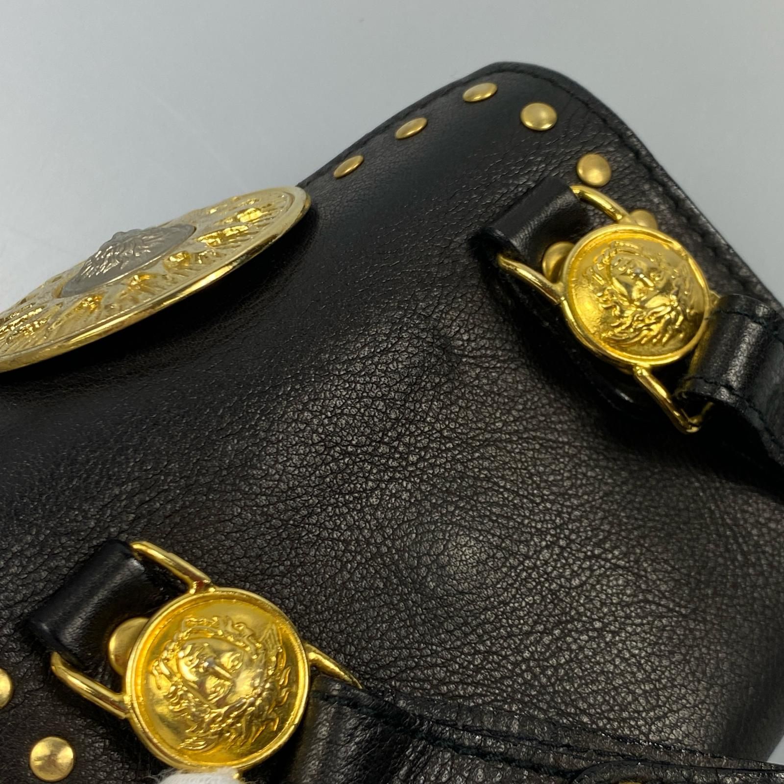 姫路東店】 中古 VERSACE | ヴェルサーチ ポーチ メデューサスタッズ  