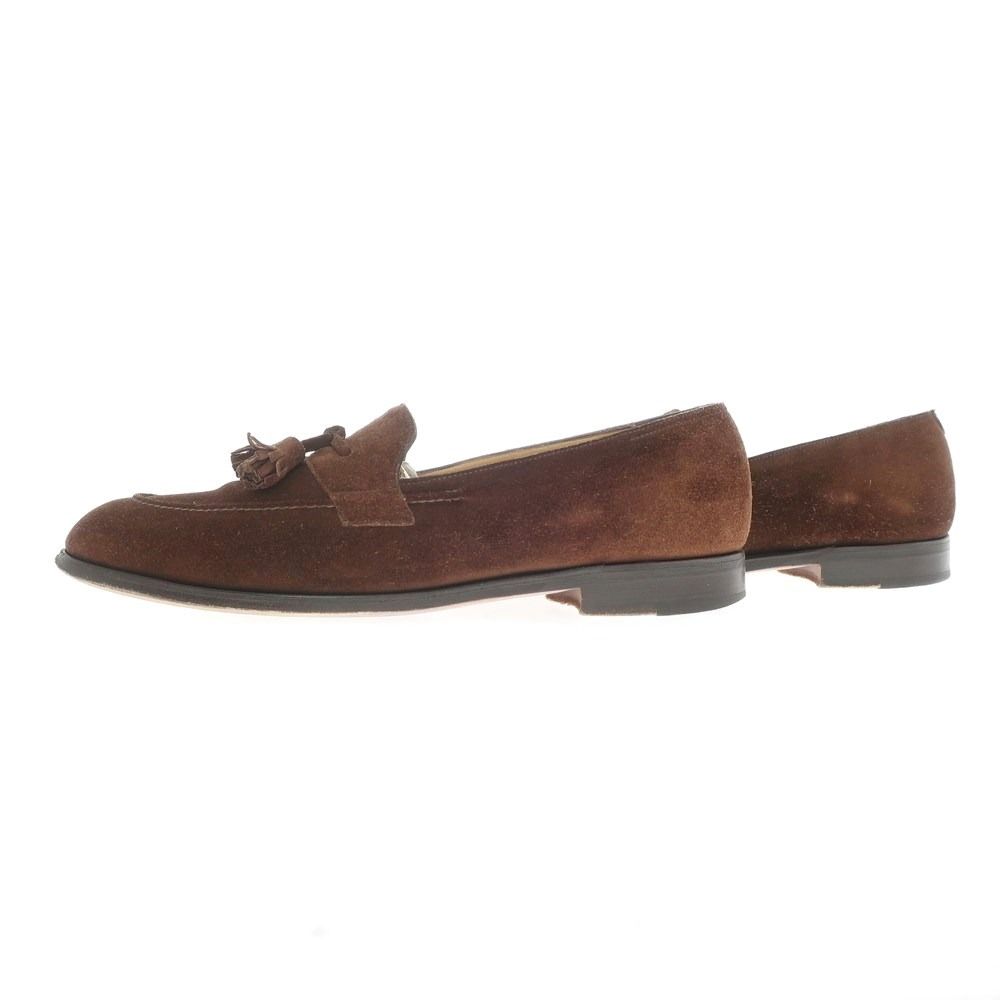 【中古】ジョンロブ John Lobb TRURO スエード タッセル ローファー ブラウン【サイズ7 1/2E】【メンズ】