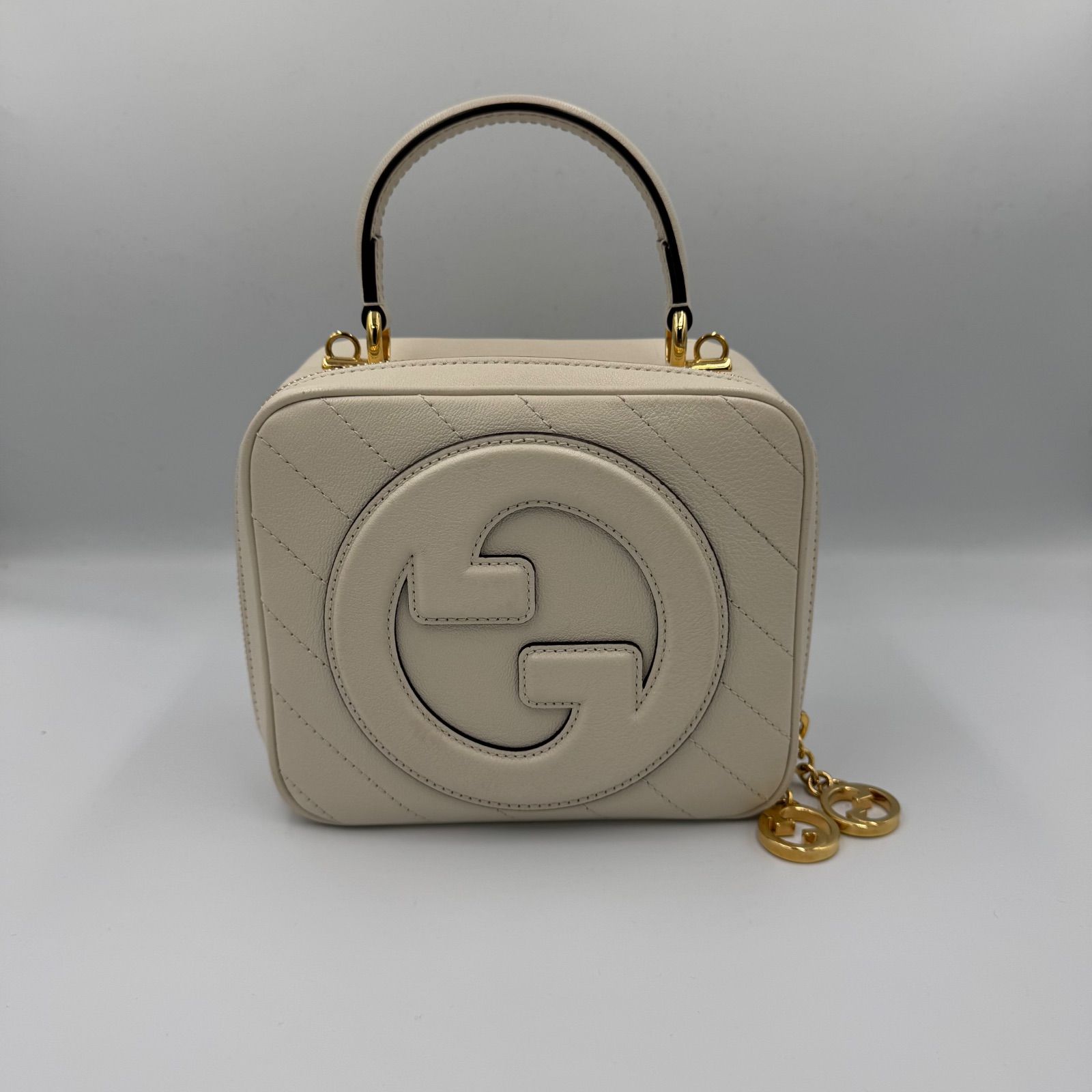 GUCCI ブロンディ レザー 2WAYハンドバッグ ホワイト
