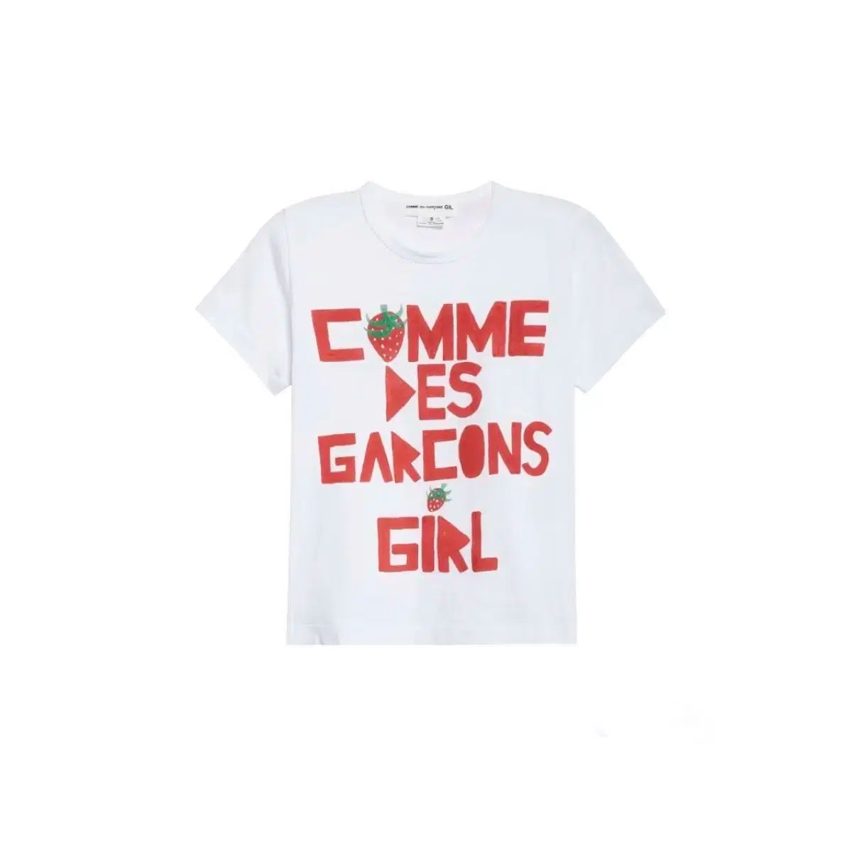 COMME des GARCONS コム デ ギャルソン ガール x ブレット ウェストフォール イチゴ グラフィック Tシャツ