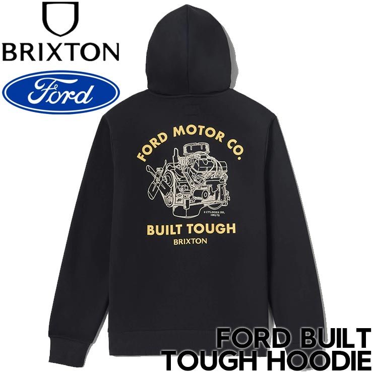 BRIXTON ブリクストン FORDコラボアイテム Ford Built Tough Fleece Hoodie プルオーバーパーカー フーディ 22870 BRTRB 25FW 日本代理店正規品