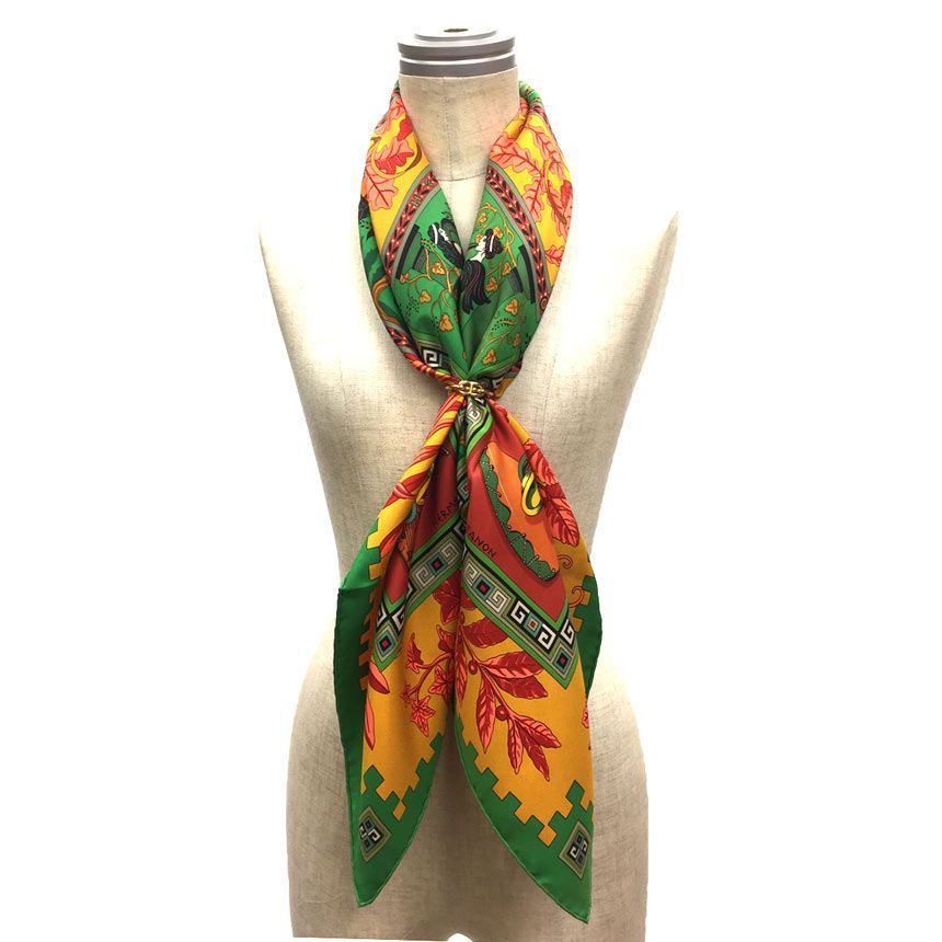 ヴィンテージ HERMES スカーフ カレ90 神々の音楽 美品 セール 全国送料無料 HERME エルメス スカーフ カレ90 神々の