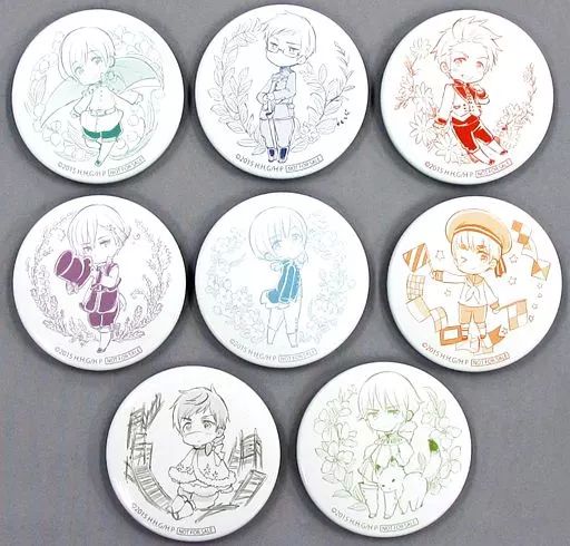 ヘタリア キャンペーンフェア特典 非売品缶バッジ 北欧 原作絵 全8種 中古】バッジ・ピンズ(キャラクター) 全8種セット 缶バッジ