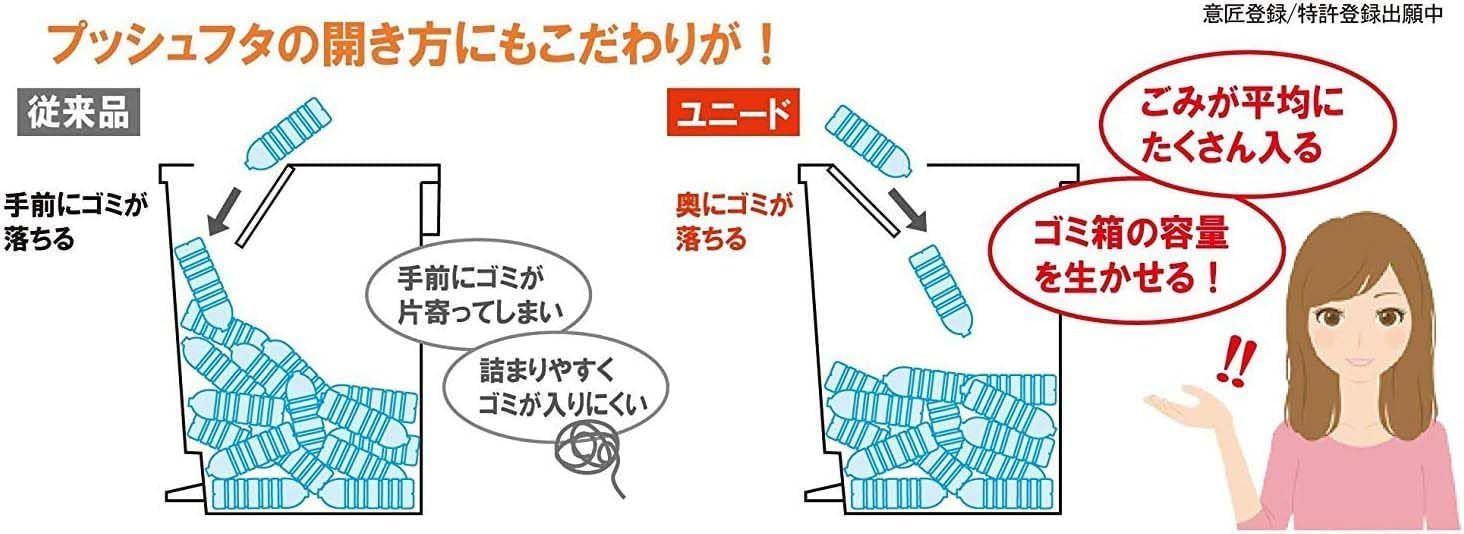 【超特価】 在庫処分 Gosei トンボ ユニード ゴミ箱 新輝合成 Shinki 蓋を開けずにごみを捨てられる プッシュタイプ 軽いペダルでサッと開く 30リットル ブラック 3個セット 幅23.5×奥行41.5×高さ49.5cm 蓋付き 日本製 良質および割引価格です。