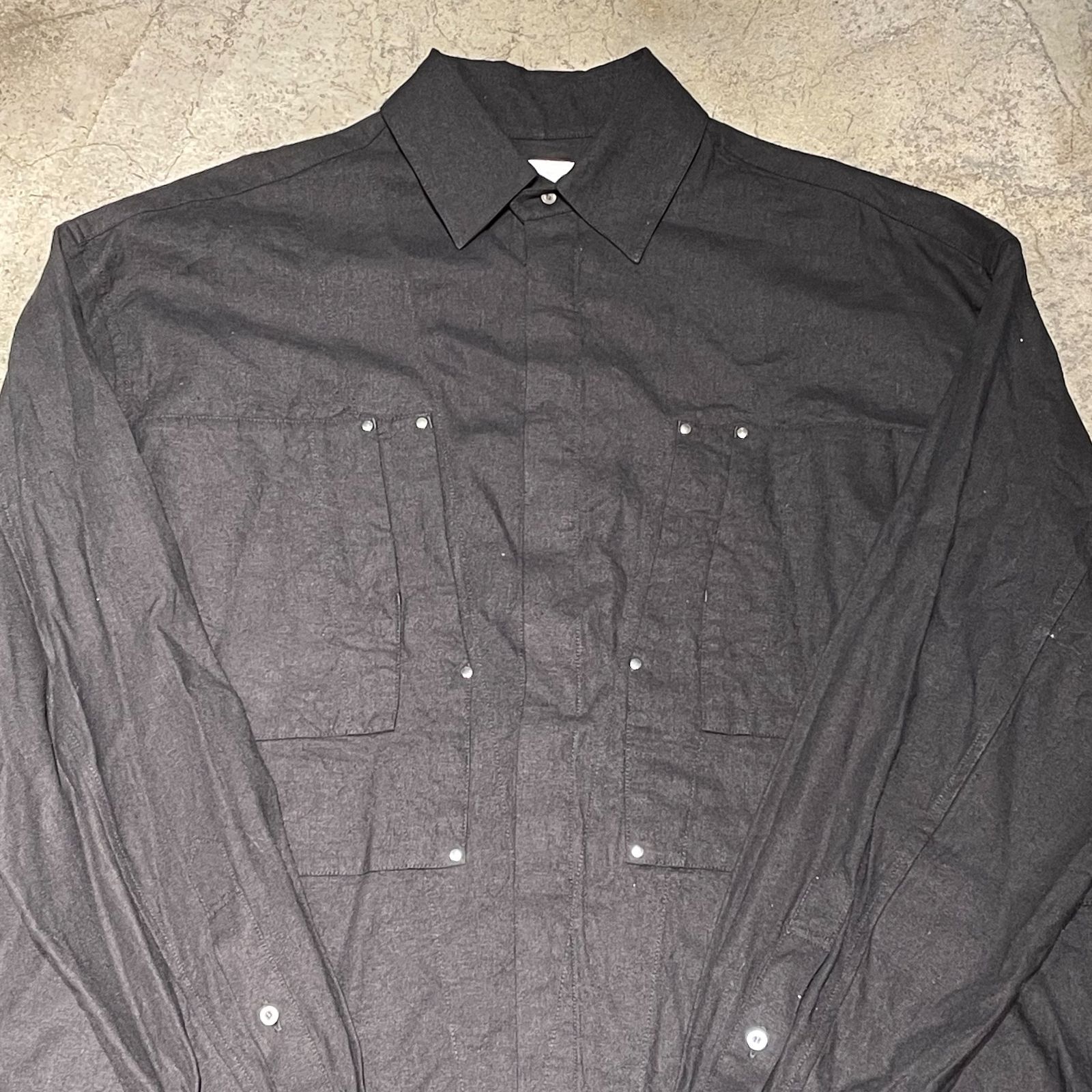 sublations SILK LINEN OVERLAP SHIRT