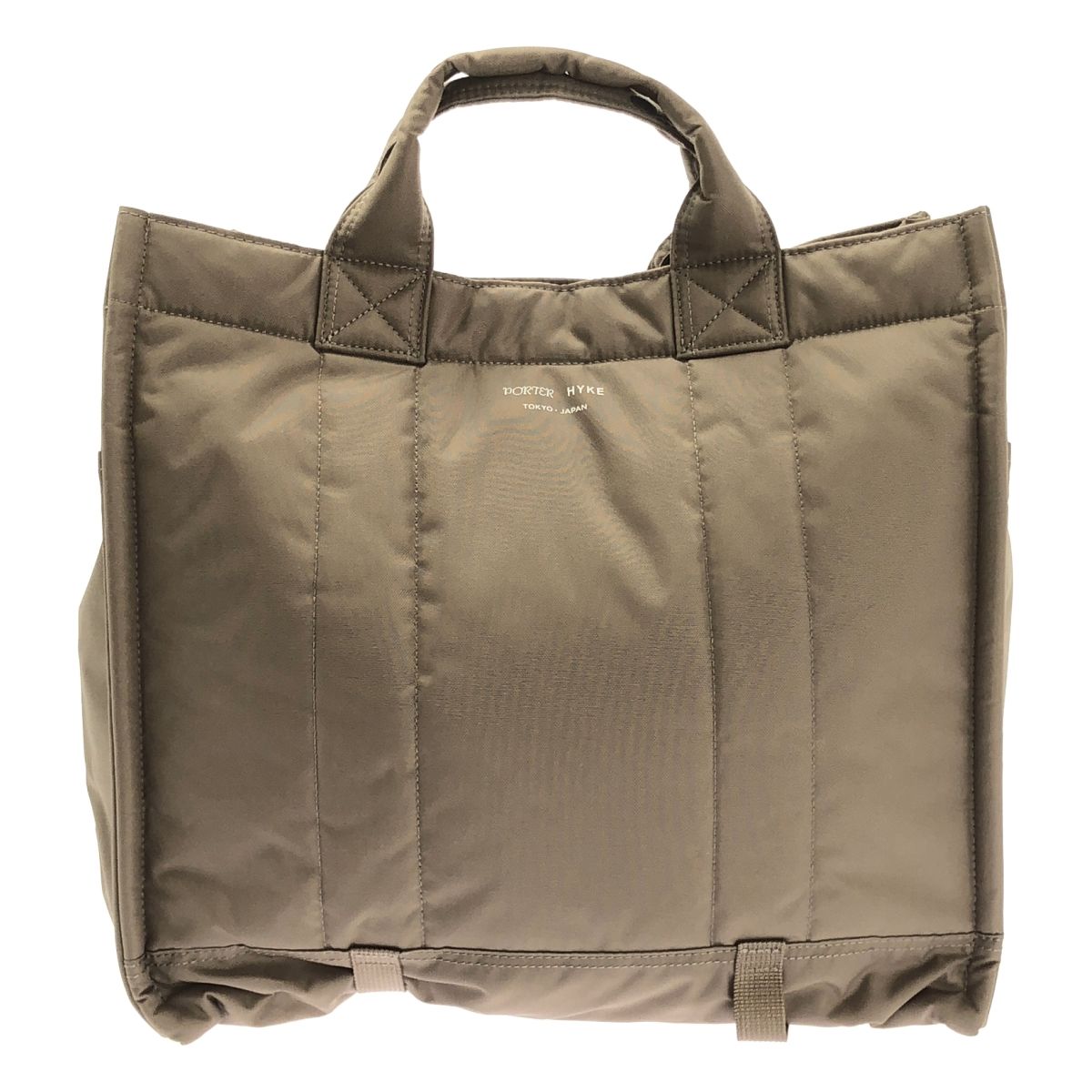 【美品】  HYKE / ハイク | × PORTER 2WAY TOTE BAG ナイロン ショルダー バッグ | サンド | レディース 美品】 HYKE / ハイク | × PORTER 2WAY TOTE BAG ナイロン ショルダー