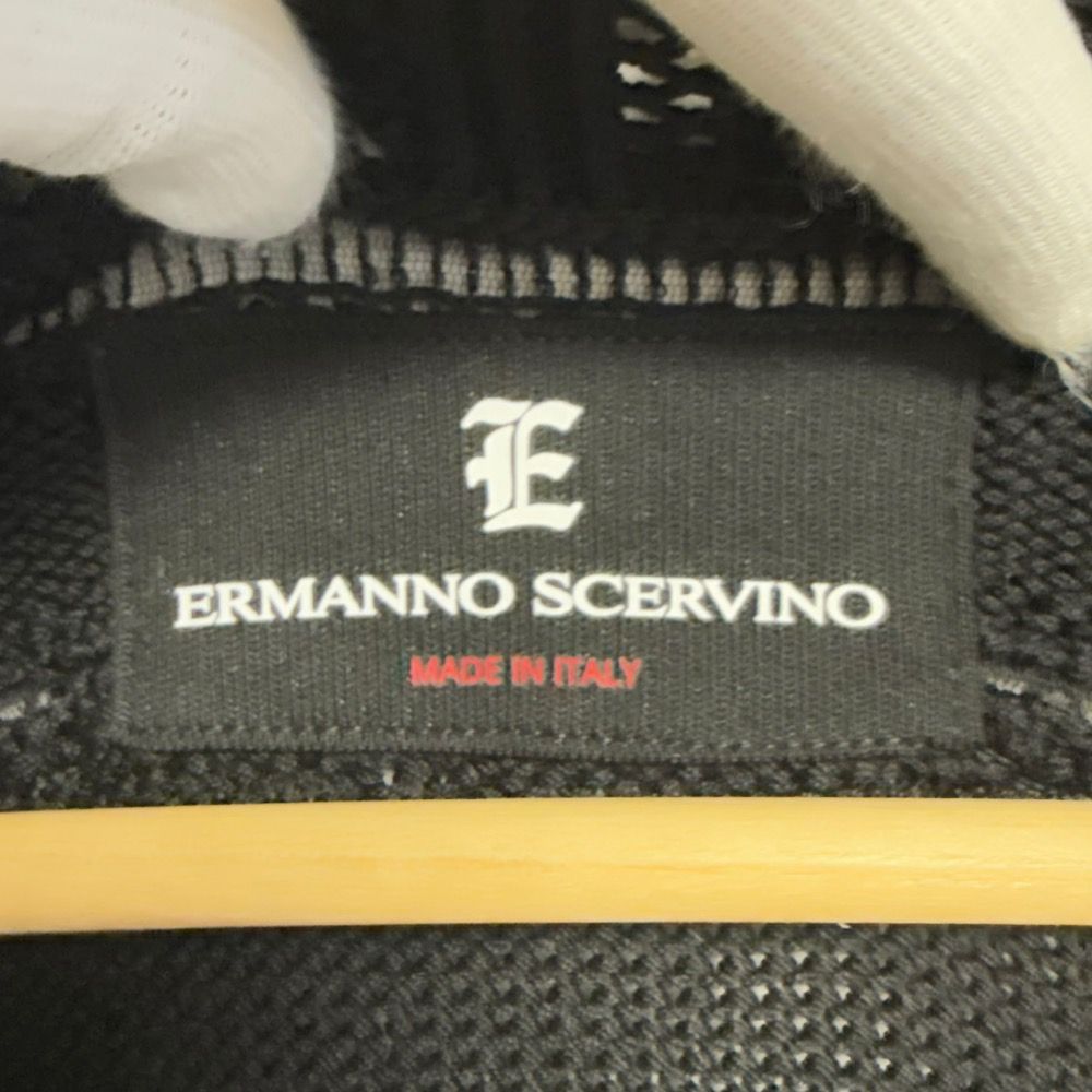ERMANNO SCHERVINO - 美品 22SS ERMANNO SCERVINO エルマノシェルビーノ オーバーサイズ ニットカーディガン M ブラック レディース 古着 中古 USED ERMANNO SCHERVINO - 美品 22SS ERMANNO SCERVINO エルマノ