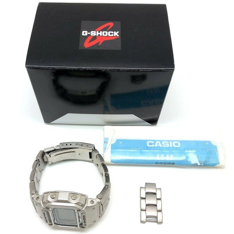 【美品】G-SHOCK DW-5000D-8 スクリューバック　シルバー G-SHOCK ジーショック DW-5000D-8 5000シリーズ メタルバンド