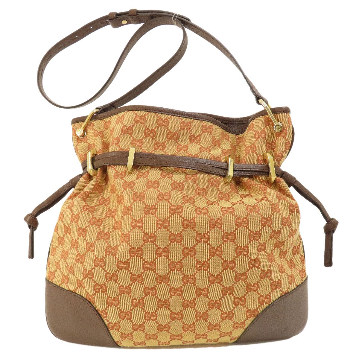 GUCCI グッチ 602089 ホーズビット GG ショルダーバッグ キャンバス 
