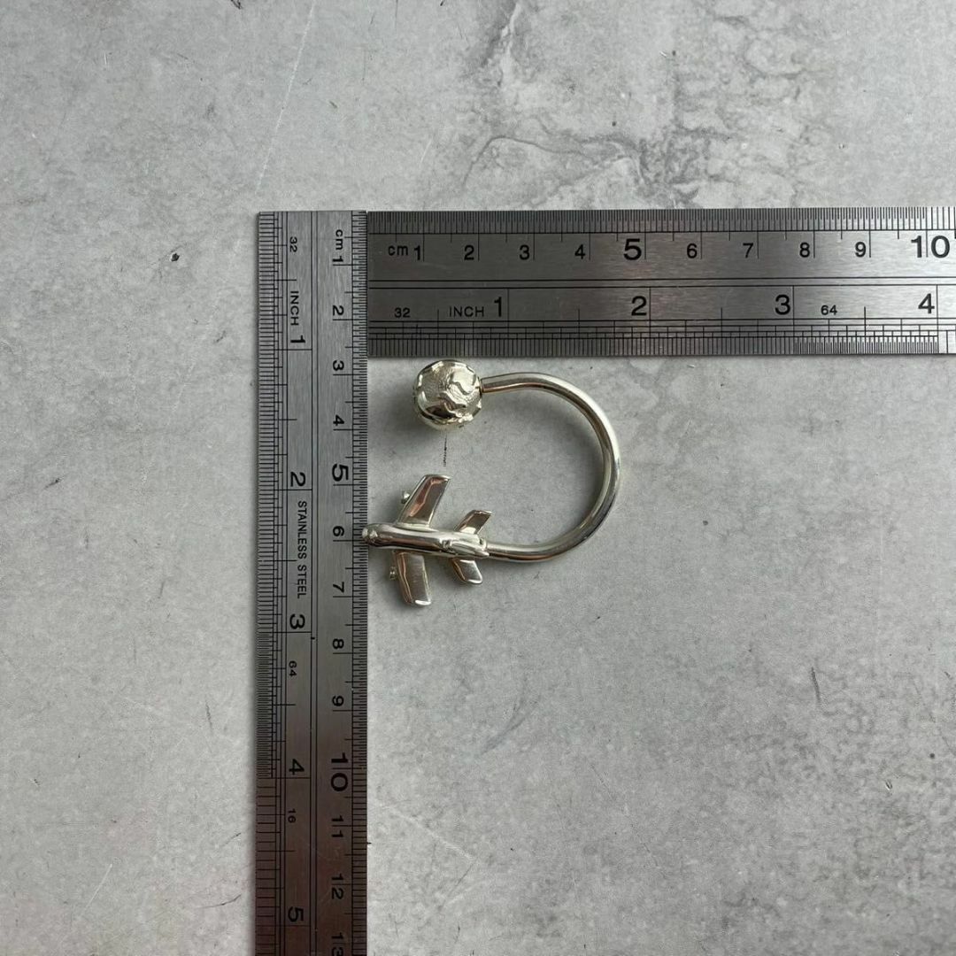 ティファニー 飛行機 地球儀 キーリング キーホルダー シルバー RW1fe