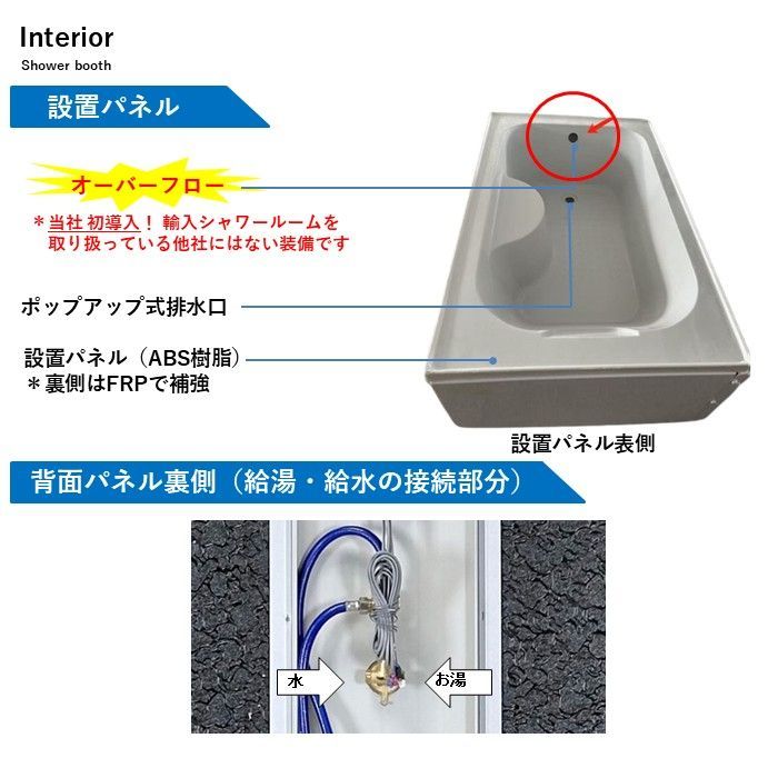 半身浴バスタブ付き シャワーユニット