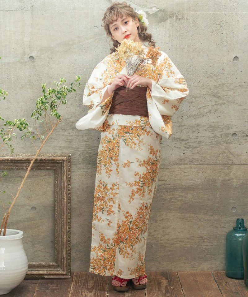 dita 浴衣　夏のオレンジユーム Amazon.co.jp: dita 人気完売 浴衣 5点セット 夏のオレンジ