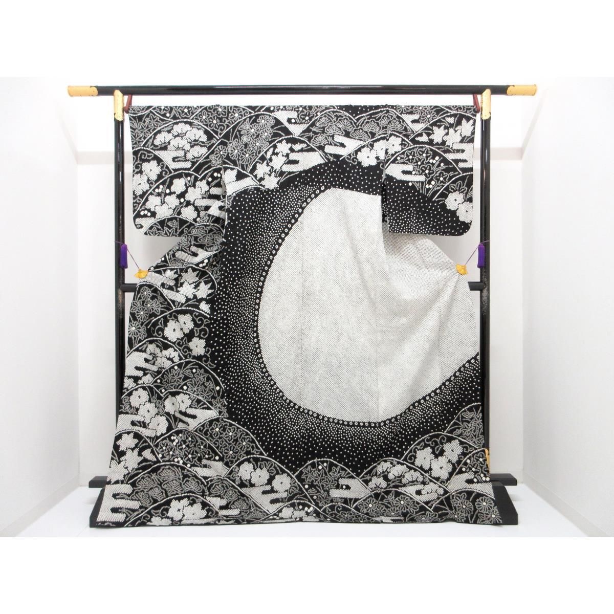 訪問着 総絞り 本疋田 身幅L寸 - メルカリ 