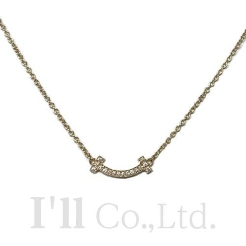 Tiffany&Co. ティファニー Tスマイル ネックレス ミニ 62617683 750YG  