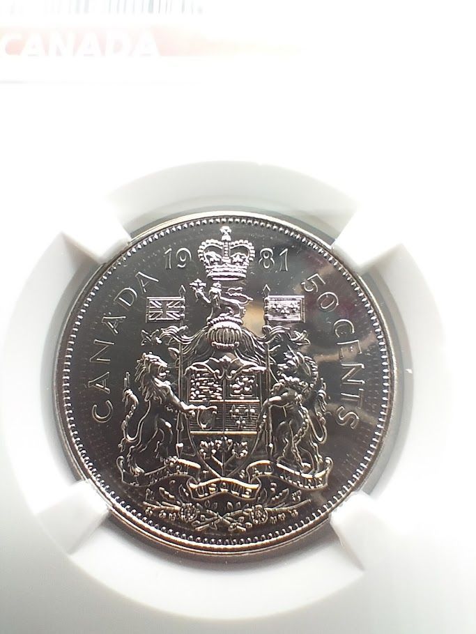 NGC MS67 1981年カナダ50セントハーフドル未流通 NGC MS67 1981年カナダ50セントハーフドル未流通 - メルカリ
