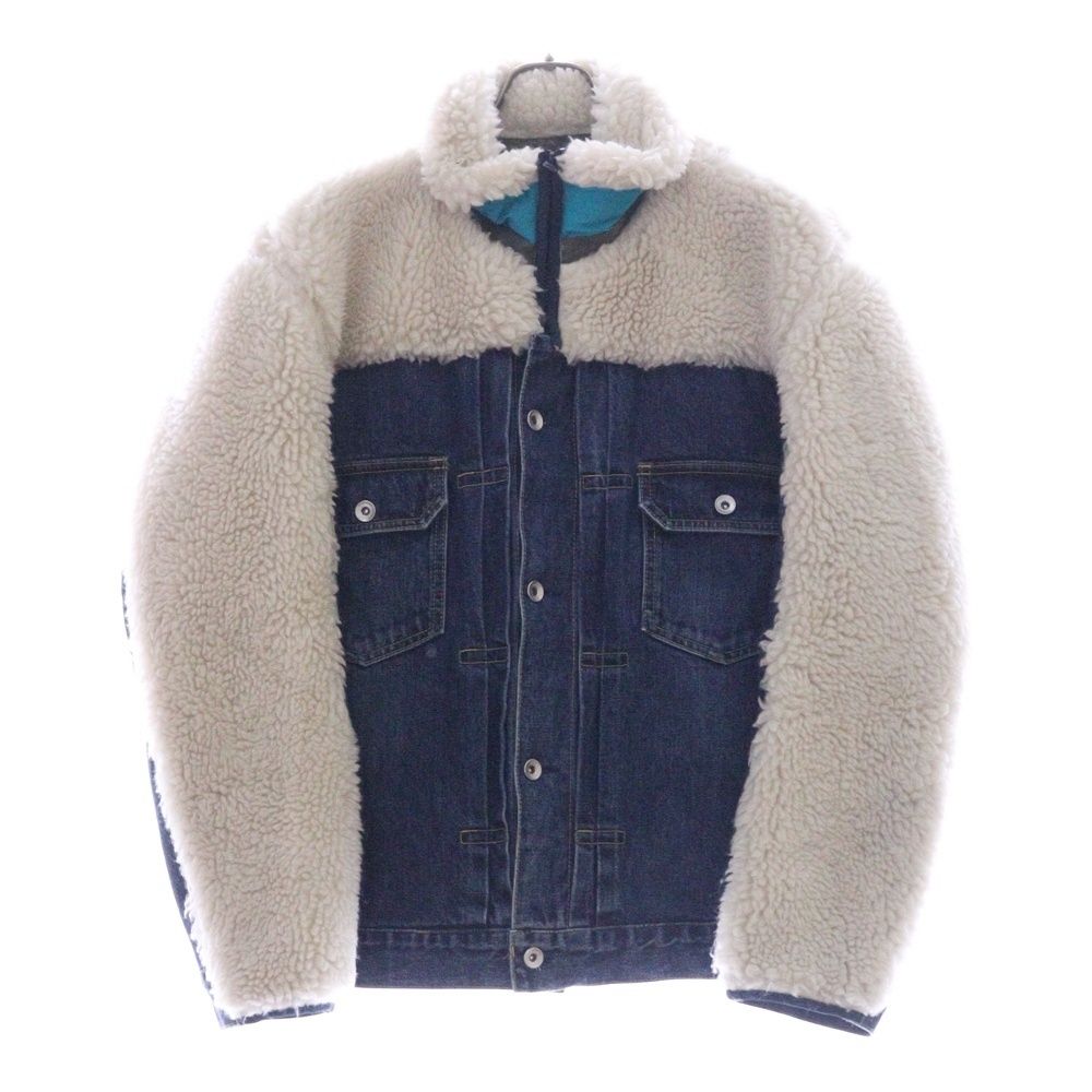 【格安saleスタート】 Sacai (サカイ) 23AW Faux Shearling x Denim Blouson ボア ジャケット・アウター