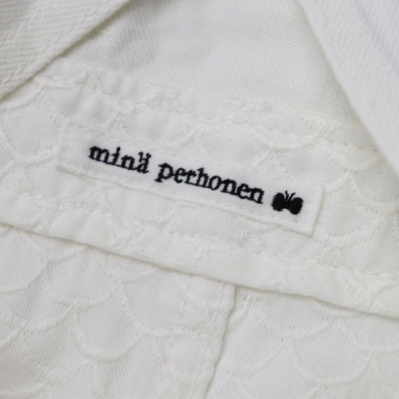 ミナペルホネン オーバーオール ホワイト always ミナ リネン コットン