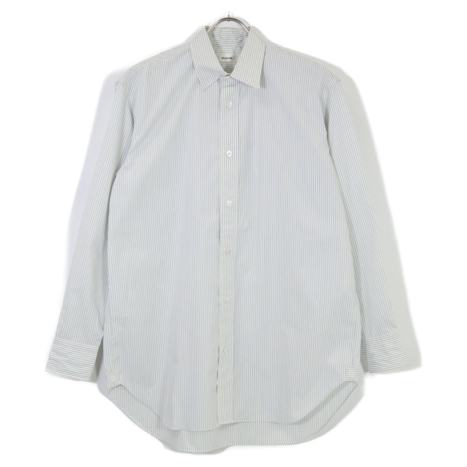 BLAMINK ブラミンク 7911-230ｰ0157 ﾎﾜｲﾄ×ﾌﾞﾙｰ PRE ｽﾄﾗｲﾌﾟﾚｷﾞｭﾗｰｼｬﾂ 36