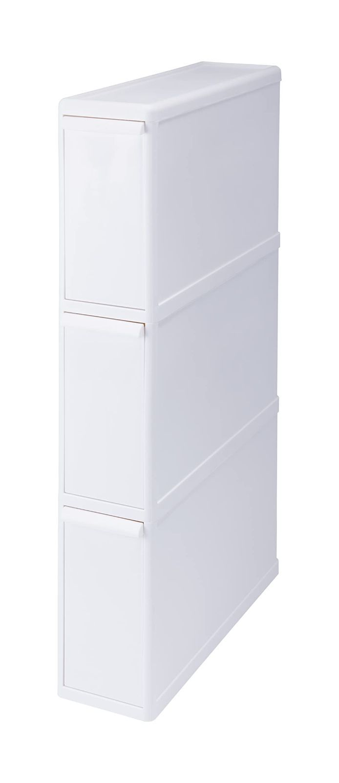 ライクイット like it フタ付きゴミ箱 分別引出し ステーション スーパースリム3段 約幅14 cm 奥行き46 5 高さ79 ホワイト 27 L 日本製 FBS 3 キャスター取り付け