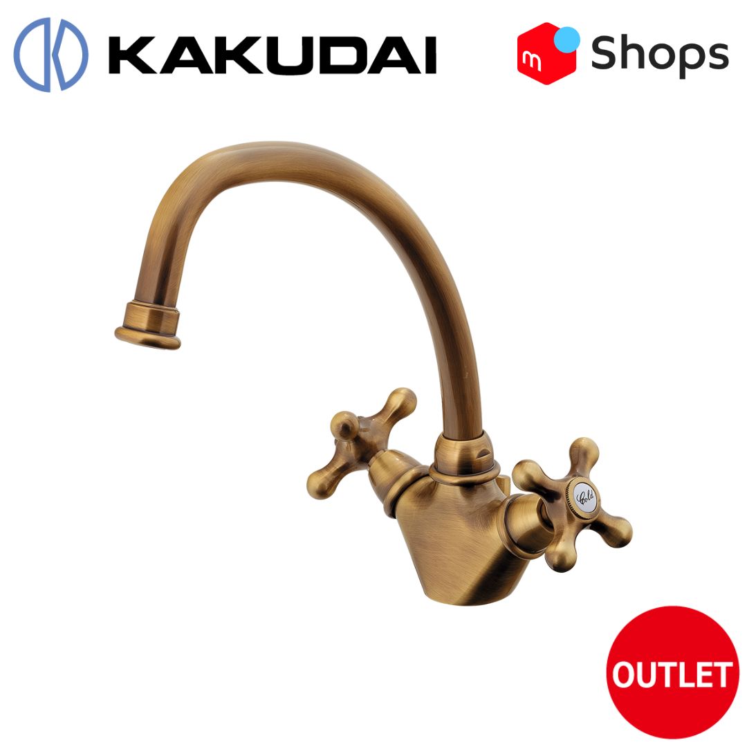 KAKUDAI 洗面 2ハンドル混合栓 アンティーク _ 150-463-AB