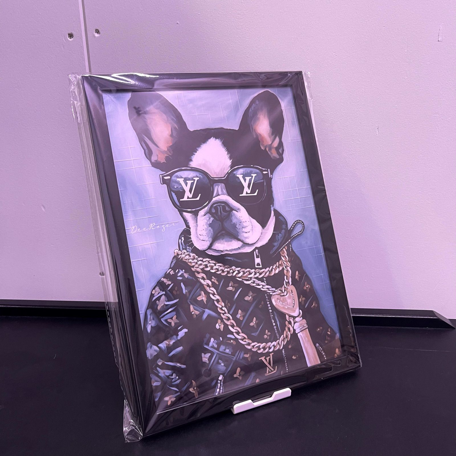 Louis Vuitton Dog Art 額付き ドッグ アートポスター 犬 フレンチ